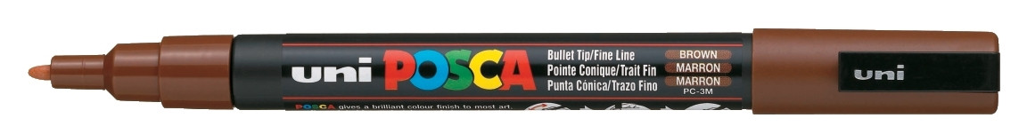 Marker z farbą plakatową Uni Posca, PC-3M 1,5mm brązowy