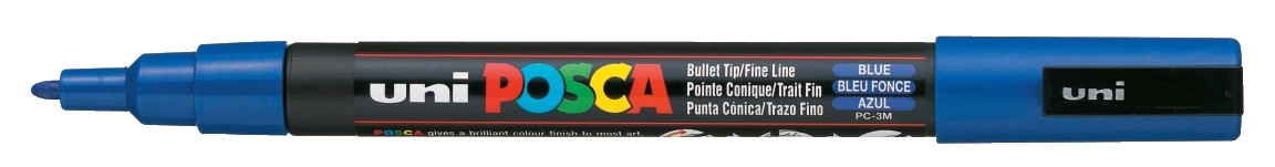 Marker z farbą plakatową Uni Posca, PC-3M 1,5mm granatowy