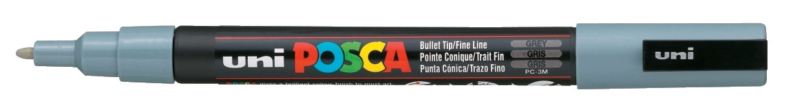 Marker z farbą plakatową Uni Posca, PC-3M 1,5mm szary