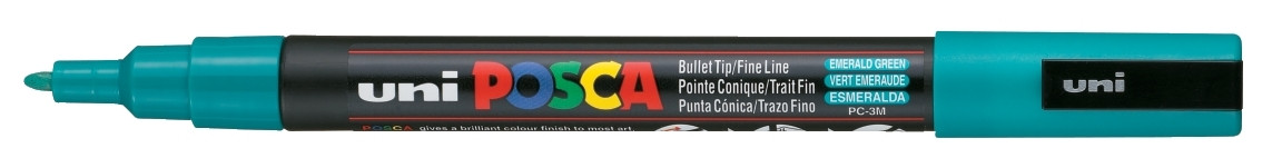 Marker z farbą plakatową Uni Posca, PC-3M 1,5mm szmaragdowy