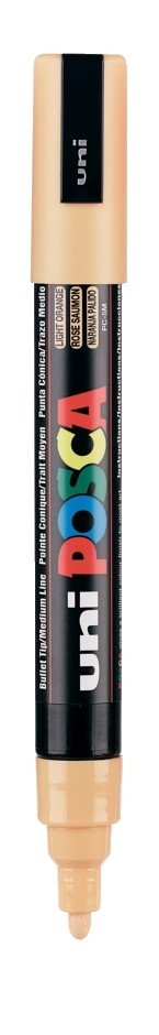 Marker z farbą plakatową Uni Posca, PC-5M 2,5mm jasny pomarańczowy