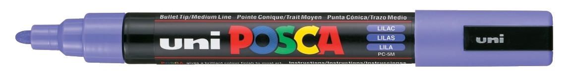 Marker z farbą plakatową Uni Posca, PC-5M 2,5mm liliowy