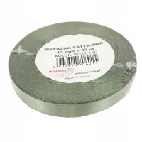 Wstążka satynowa 12mmx32m Khaki WS12-136 Brewis