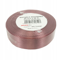 Wstążka satynowa 25mmx32m Brudny róż 102 Brewis