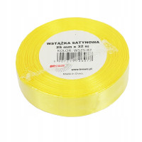 Wstążka satynowa 25mmx32m Kanarkowy WS25-82 Brewis
