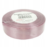 Wstążka satynowa 25mm/32m Ciemny pudrowy róż WS25-91 Brewis