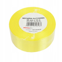 Wstążka satynowa 38mm/32m Kanarkowy WS38-82 Brewis