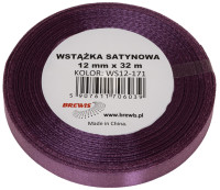 Wstążka satynowa 6mm/32m Śliwkowy WS6-171 Brewis
