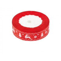 Wstążka satynowa Boże Narodzenie 25mmx22m WSX25-5 Brewis