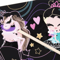 Wydrapywanka - 6 arkuszy z szablonem Wróżki - KIDEA