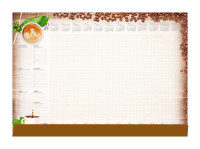 Terminarz-planer A2 z listwą MiP T-1-A2-2 Kawa