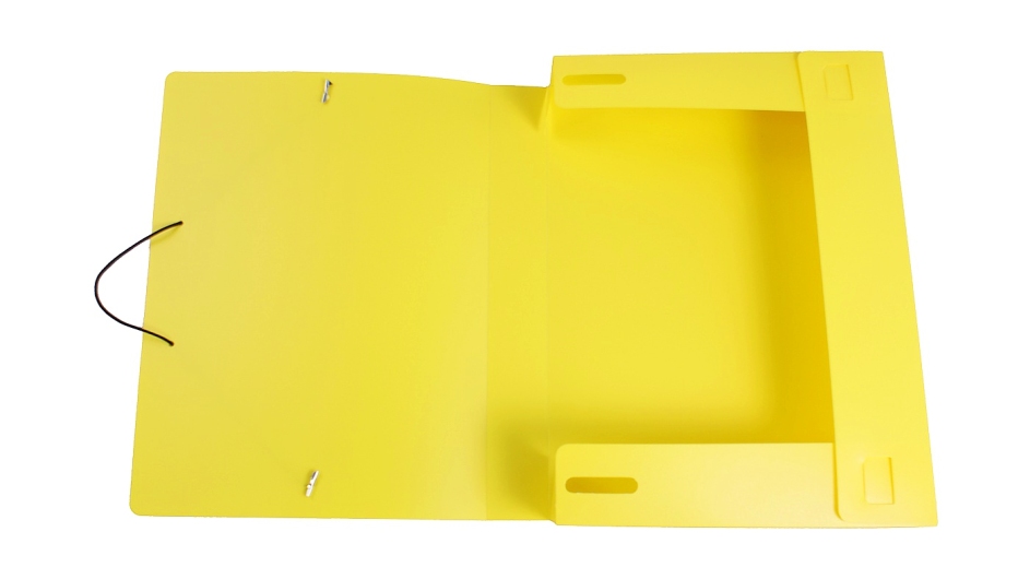 Teczka skrzydłowa z gumką Biurfol żółta