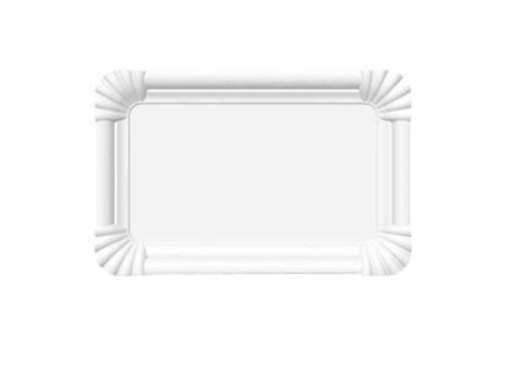 Tacki/ talerze papierowe grill13x20cm biała TH19 (100szt) Pol-Mak