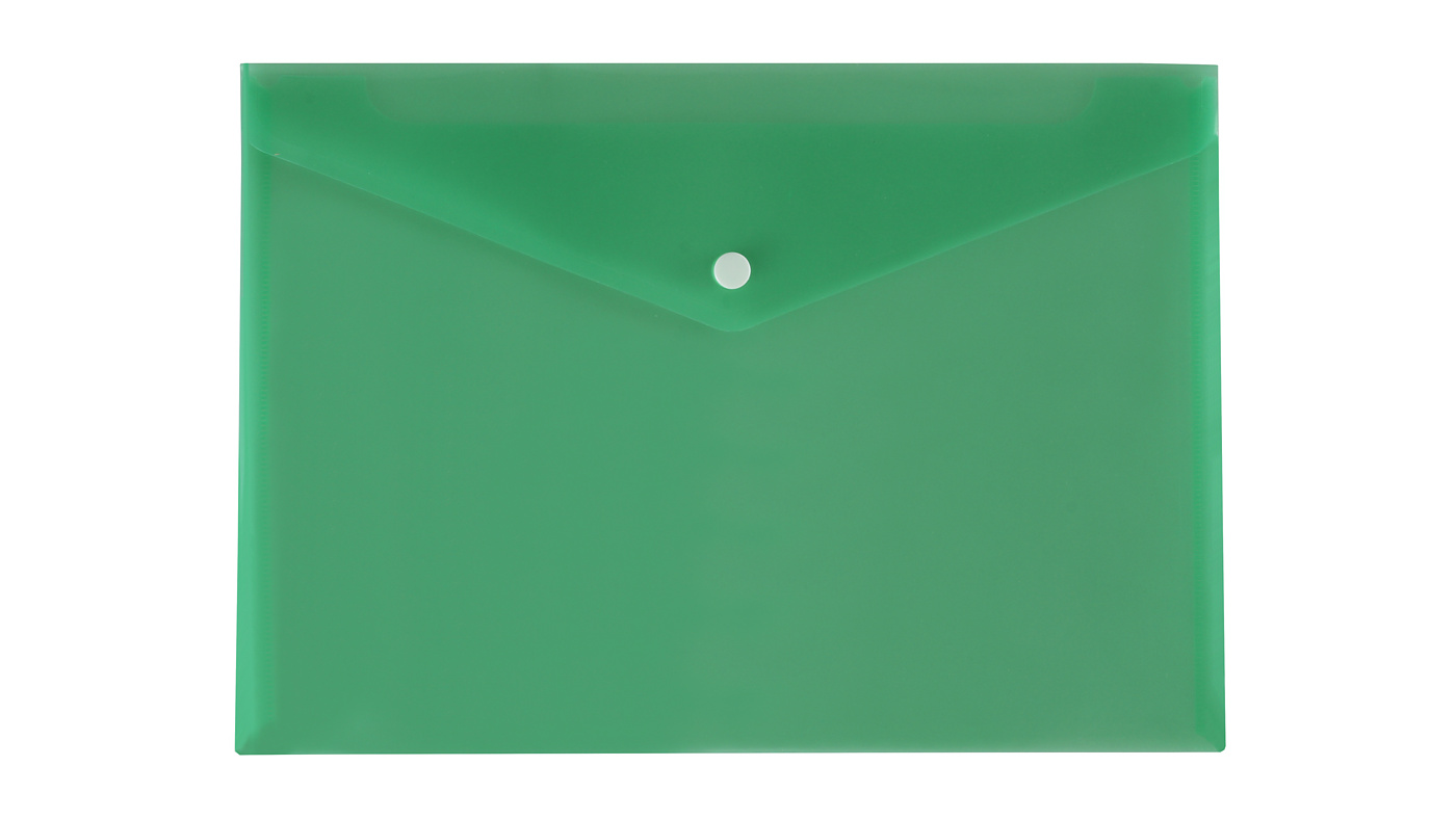 Teczka kopertowa A4 satynowa PP Biurfol zielona