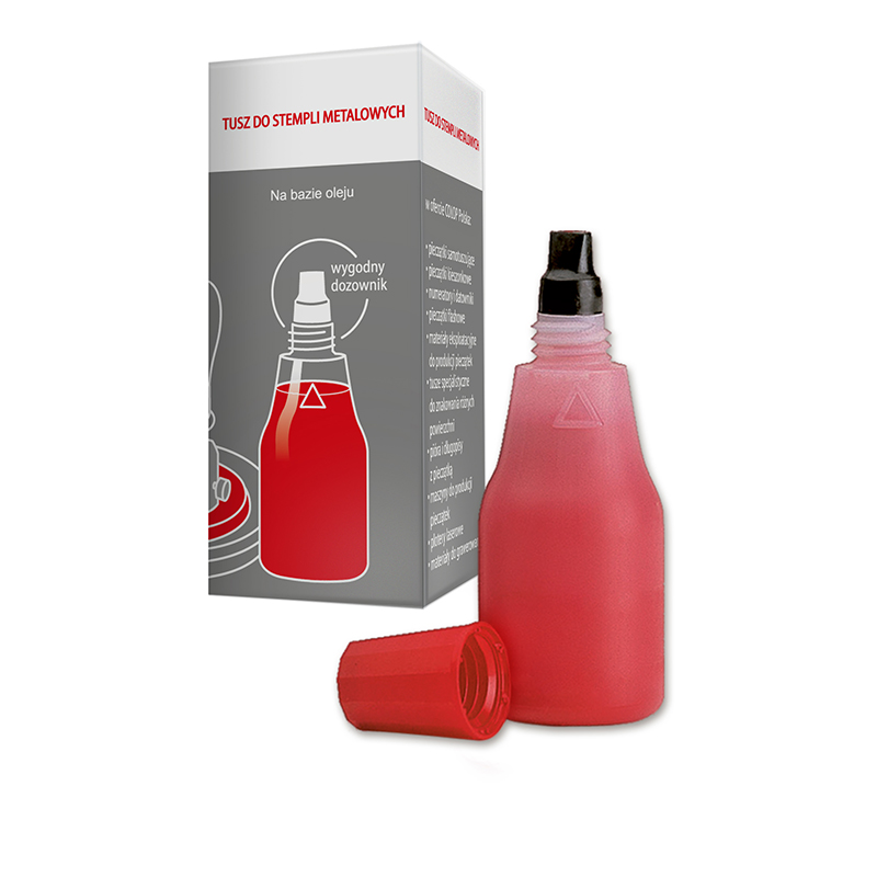 Tusz do stempli Colop 25ml czerwony